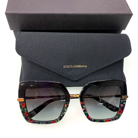 Dolce & Gabbana Pink Rose Sequin Embroidery Sunglasses main image 1